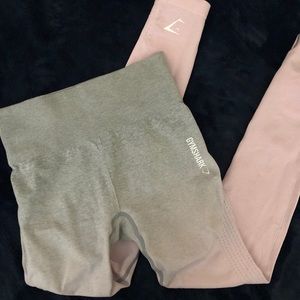 Gymshark ombre seamless leggings grey/pink